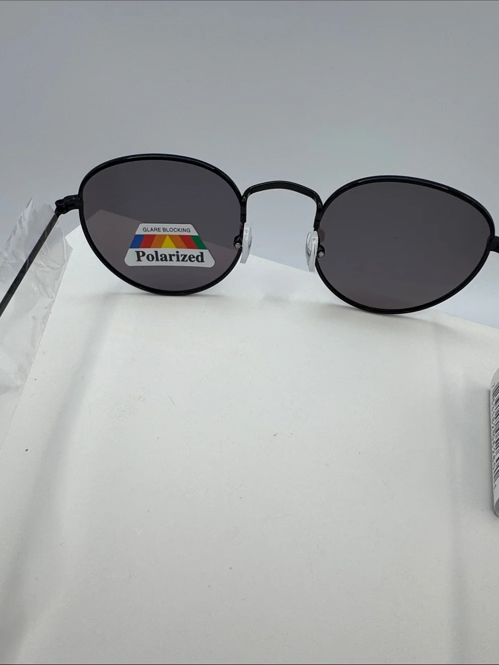 Men's Black Frame Sunglasses with Blue-Green Mirrored Lenses